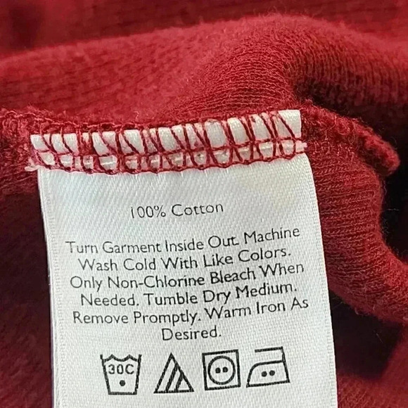 Eddie Bauer Mock Neck Red Men's Sweatshirt M - Picture 7 of 8